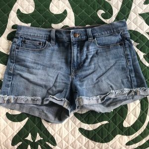 J crew stretch denim shorts